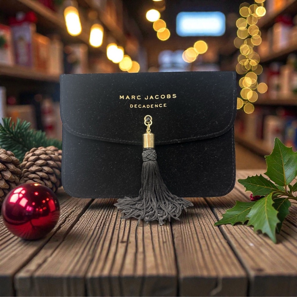Marc Jacobs Black Clutch with Gray Tassel